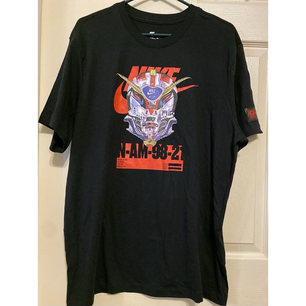 Nike NSW Mech Air Face Mask Tee Men XL DJ1399 010 Black Dunk Gundam T-shirt